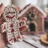 Gingerbread man ornament free crochet pattern PDF and video tutorial