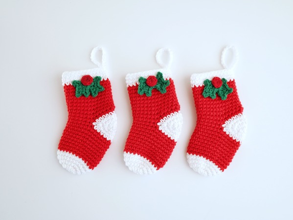 Crochet pattern Christmas mini stocking