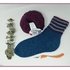 Basic-Socken mit Rippenmuster, einfachem Käppchen und Größentabelle