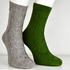 Pesto Socks, Socken mit Zopfmuster und doppeltem Bündchen