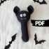 Crochet bat baby rattle pattern, Halloween crochet baby gift