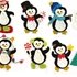 Penguin Set crochet pattern applique