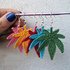 Cannabis leaf crochet earrings