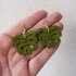 Monstera earrings