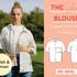 Sewing pattern blouse with short sleeves, XS-XXXL, easy with video tutorial