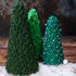 Decorative leafy Christmas trees - Crochet Pattern