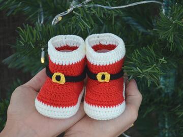 NEWBORN CROCHET knitted on sale baby's booties boots shoes baby bootees