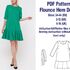 Flounce Hem Dress Pattern Free PDF Sewing Patterns Free Dress Pattern