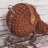 Crochet pattern round bag with t-shirt yarn PDF and video tutorial