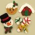 Christmas set 3 crochet pattern applique