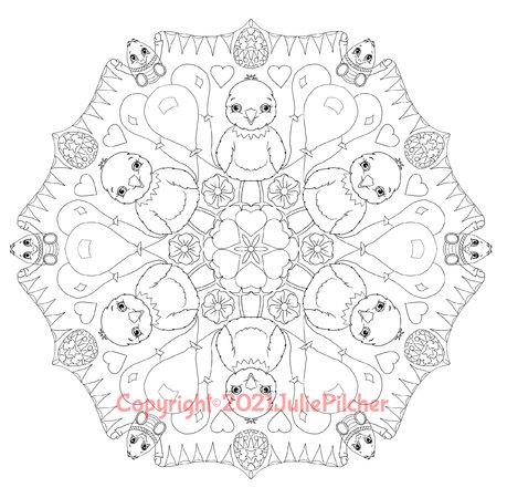 27 Fantasy Mandalas, Printable Colouring Book For Children & Adults