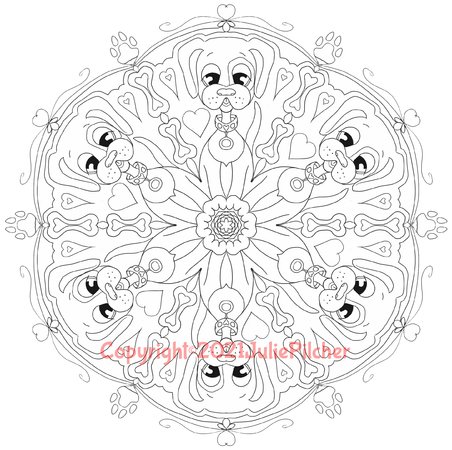 27 Fantasy Mandalas, Printable Colouring Book For Children & Adults