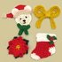 Christmas set 4 crochet pattern applique