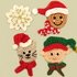 Christmas set 5 crochet pattern applique