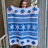 Crochet Christmas blanket- Crochet pattern- Christmas pattern- Crochet snow