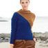 Pulli mit Intarsienmuster in Blau und Camel