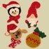 Christmas set 6 crochet pattern applique