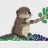 cross stitch pattern beaver - a little animal motif for hand embroidery