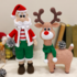 SET 2 Amigurumi Christmas toys : Rudolph and Santa