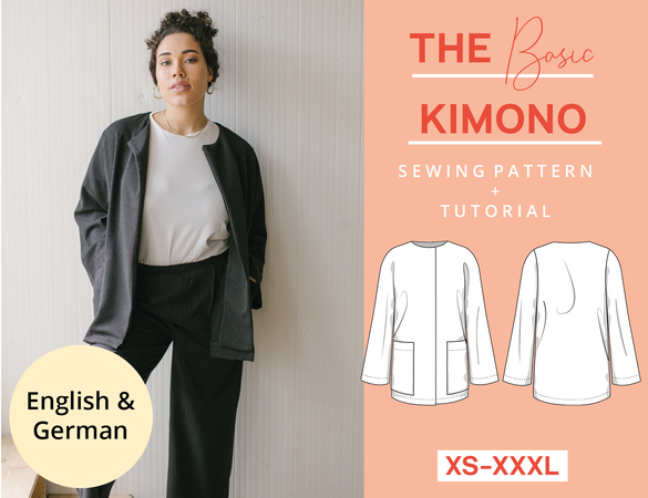 Kimono Jacket PDF Sewing Pattern Sizes XS / S / M / L / XL 