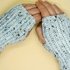 Crochet simple fingerless gloves