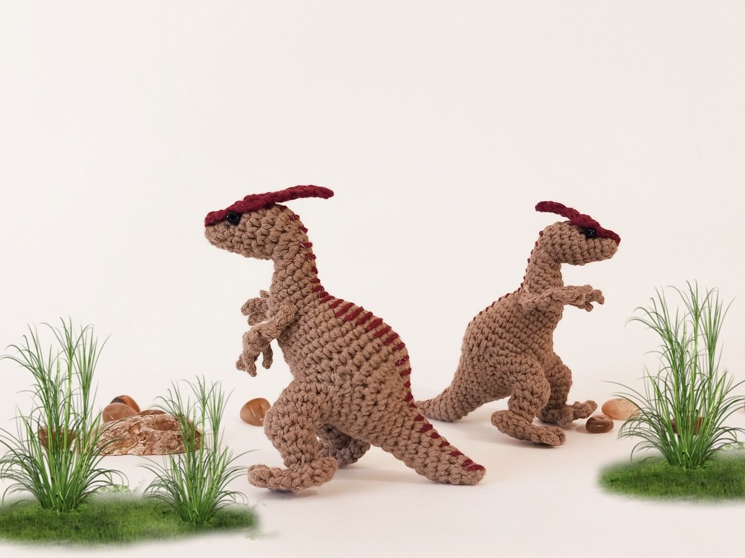 Parasaurolophus. Dinosaurs. Crochet pattern Photos and pictures