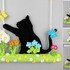 Little chubby cat - hanging decoration for doors & walls