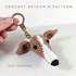 Greyhound Crochet Pattern (Italian Greyhound, Whippet, Galgo) Dog Keychain