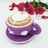 Cappuccino XO Cup With Latte Art Heart Crochet Pattern PDF