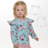 Sewing pattern sweatshirt with ruffles for girls SOPHIE sizes 0m-4Y