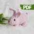 Crochet plush bunny pattern, amigurumi stuffed rabbit pattern