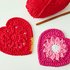 Heart Coasters with Flower Motif - Crochet Pattern