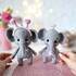 Crochet cute elephant for Valentine`s Day