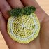 A crochet lemon Hair clip PDF pattern