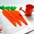 322 Crochet Pattern - Carrot vegetable Easter Applique, Bookmark or decor