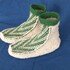 gestrickte Bettschuhe mit Mosaikmuster