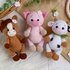 SET of 3 crochet patterns "Farm animals": cow, pig, horse