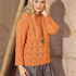 Pulli mit Ajourmuster in Orange