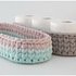 + MONA + Crochet narrow crochet basket, tray or toilet paper basket