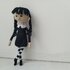 Goth girl, crochet doll, soft