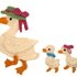 Duck mom and ducklings crochet pattern applique