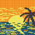 cross stitch pattern sunset in the colors of CrazyPatterns