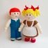 K093 Dolls Boy and Girl School friends - Amigurumi doll - by Zabelina