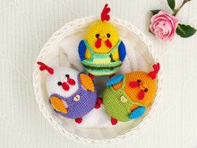 Spring Flowers Basket and Easter Eggs - Easter Crochet Pattern