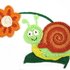 Snail crochet pattern applique