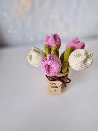 Crochet Flower Bouquet A for Beginners. Rose Tulip Flower 