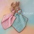 Lovey blankets "Bunnies Polly & Paul" - snuggler - crochet pattern PDF