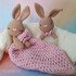 Baby Set "Bunny Polly" - rattle and lovey blanket - crochet pattern PDF