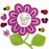 Flower crochet pattern applique