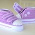 Crochet baby high top sneakers pattern newborn velcro shoes booties #B19